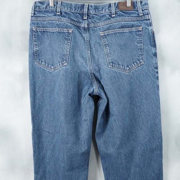 LLBEAN NATURAL FIT BLUE JEANS L.L. Bean MEN'S DENIM | Size 38x34 - Picture 11 of 13